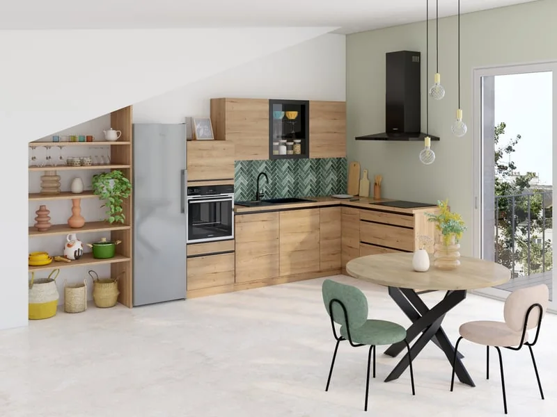 Cuisine sur-mesure Conforama style Naturel