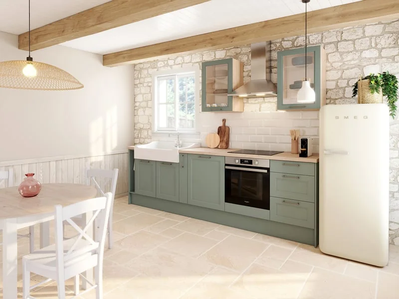 Cuisine sur-mesure Conforama style Naturel