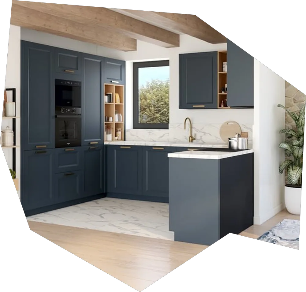 Cuisine sur-mesure Conforama familiale et fonctionnelle